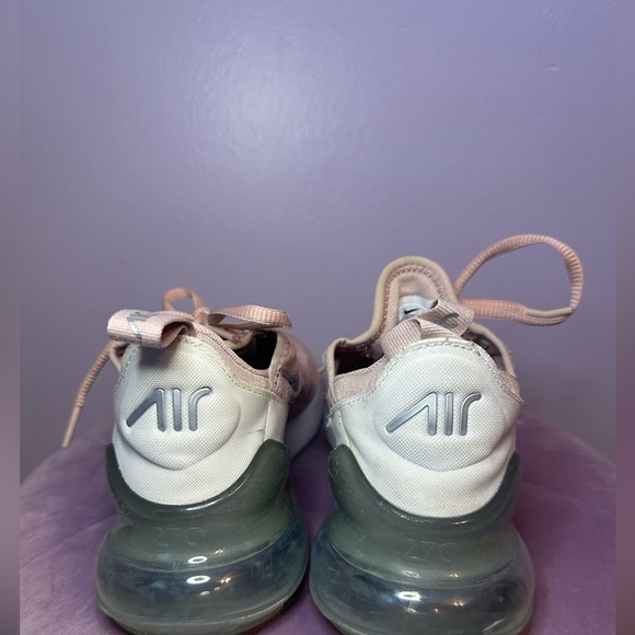 Nike Air Max 270 Pink Oxford Metallic Silver Sneakers Size 7 - Picture 3 of 5